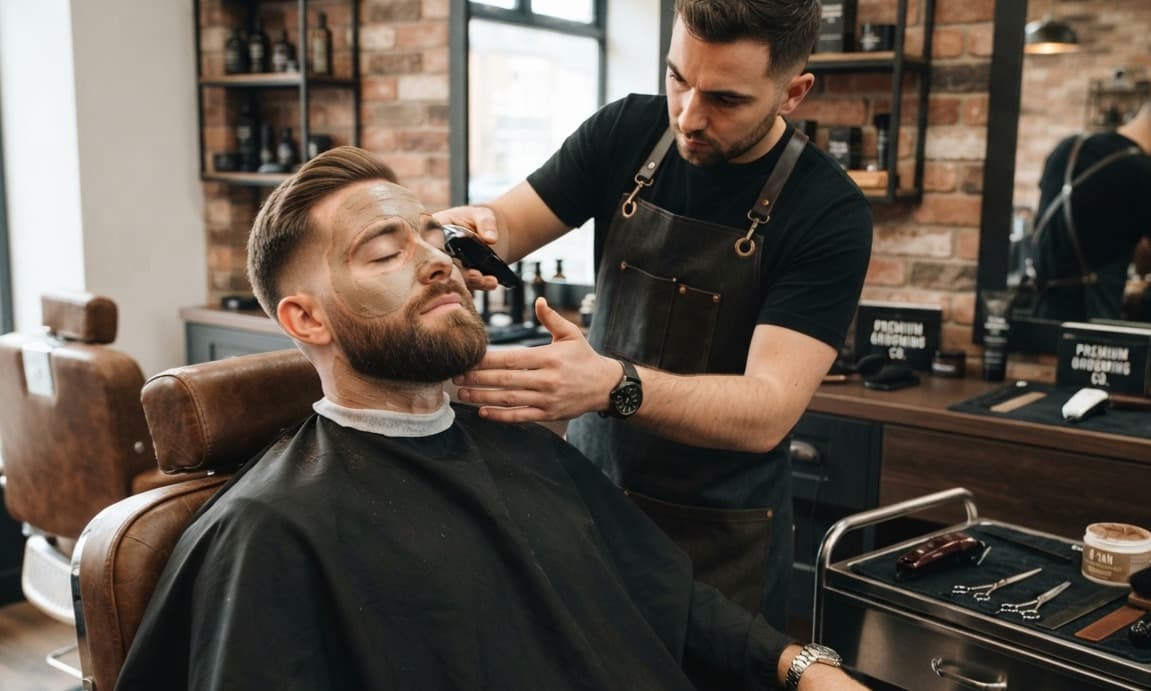 Haircut + Beard + D-Tan + Skin Treatment – ₹999